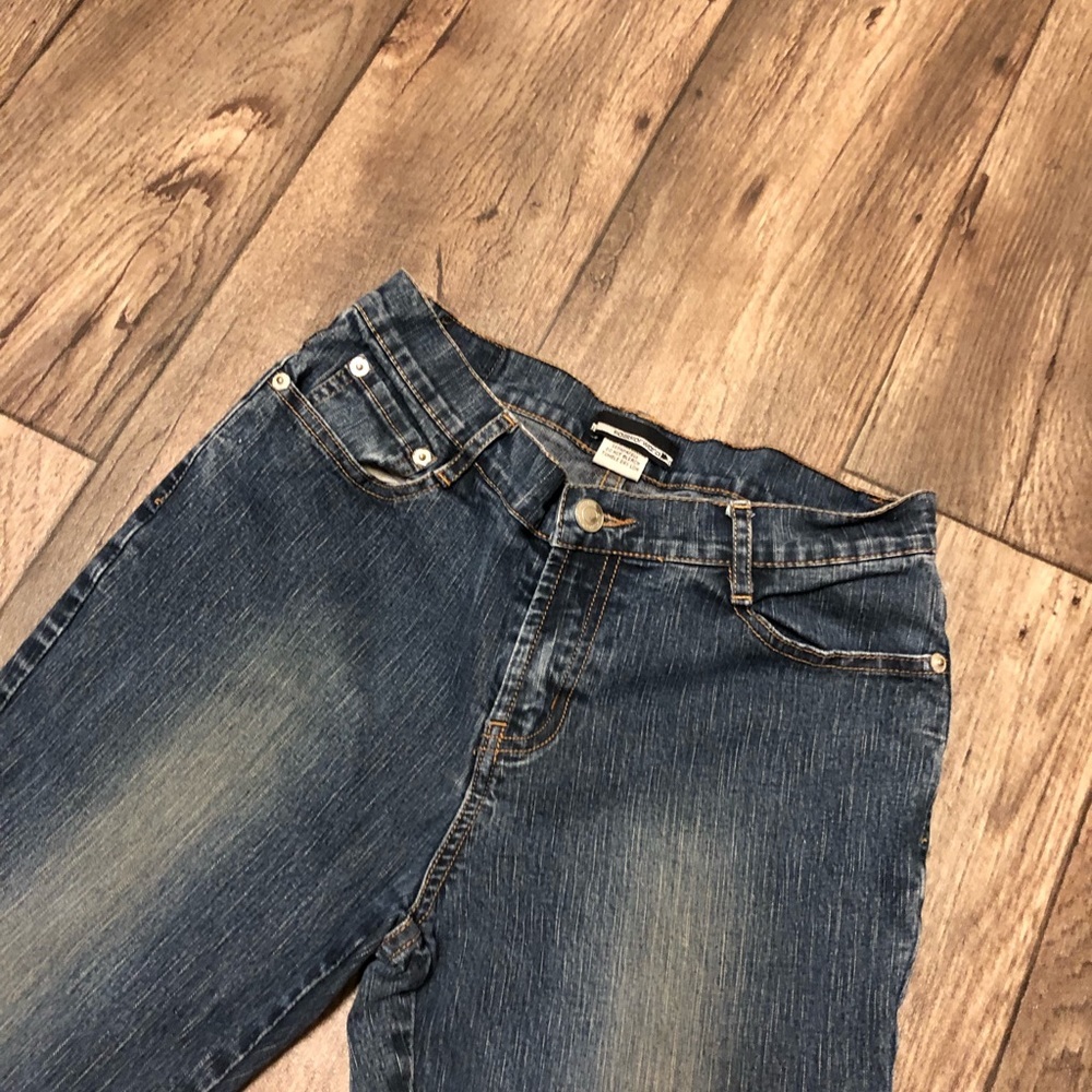 Fast Forward Embroidered Flare Jeans Dark Wash Boho Denim Women’s 28x31 - Picture 4 of 9